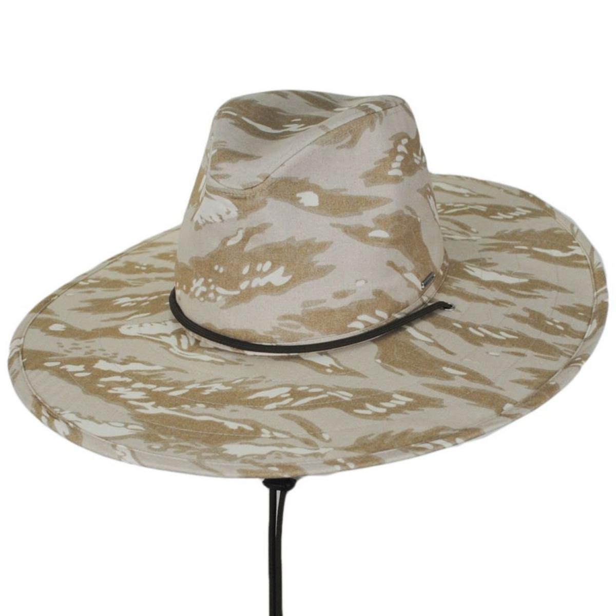BRIXTON HATS | Field Camouflage Cotton Aussie Sun Hat - Off White | 402613OW | lead | OFF WHITE