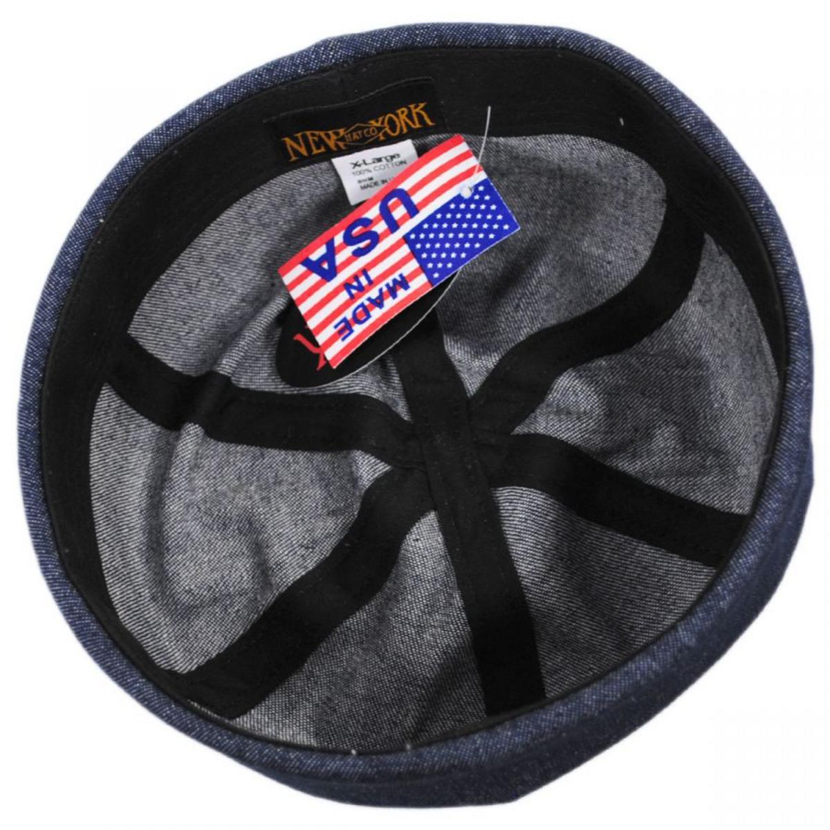 NEW YORK HAT CO | Six Panel Denim Cotton Beanie Hat | 142006 | profile | DENIM