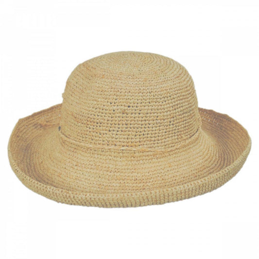 Scala | Twisted Raffia Straw Boater Hat | 101392 | front | NATURAL