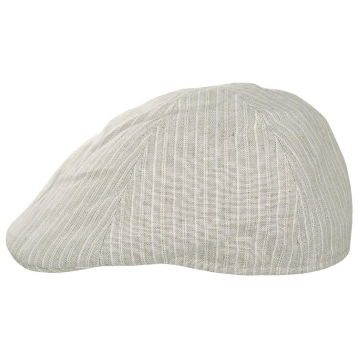 Bigalli | Striped Linen and Cotton Duckbill Ivy Cap | 161810 | profile | BEIGE