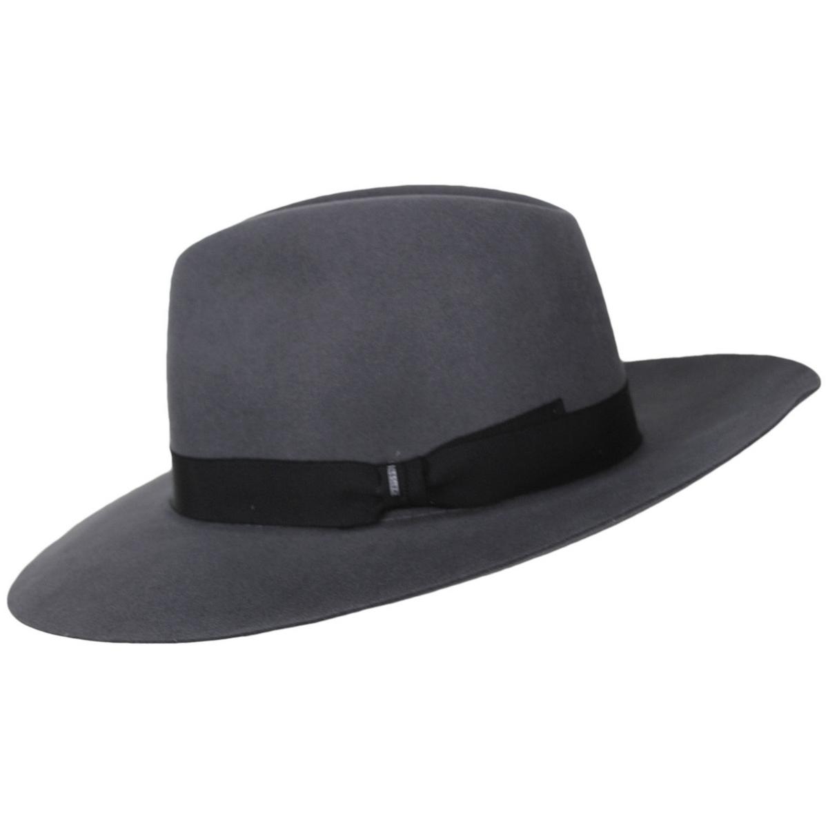 Bailey 1922 | Ralat Superior Fur Felt Fedora Hat | 130155 | profile | CHARCOAL