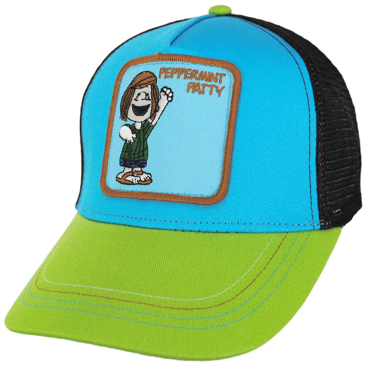 Peanuts | Peppermint Patty Mesh Trucker Snapback Baseball Cap | 201313 | lead | BLUE
