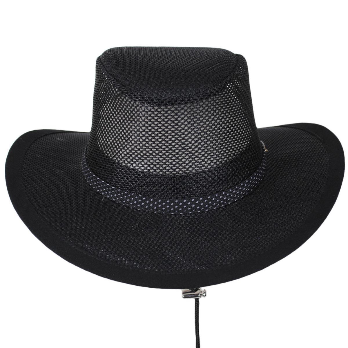Scala | Mesh Covered Safari Hat | 400202 | front | BLACK
