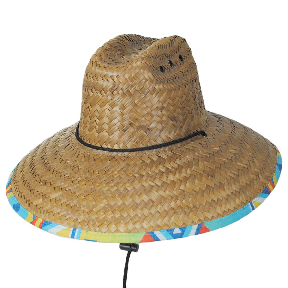 Dorfman Pacific | Queen Palm Straw Lifeguard Hat | 126362 | lead | NATURAL