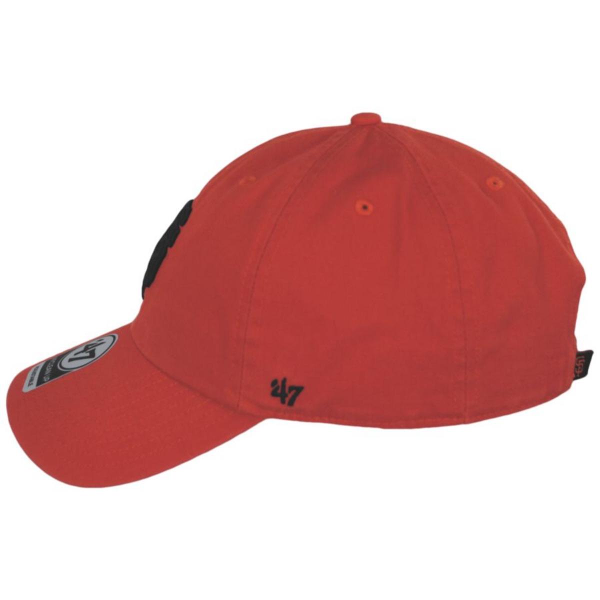 47 Brand | San Francisco Giants MLB Clean Up Strapback Baseball Cap Dad Hat | 203102 | profile | ORANGE