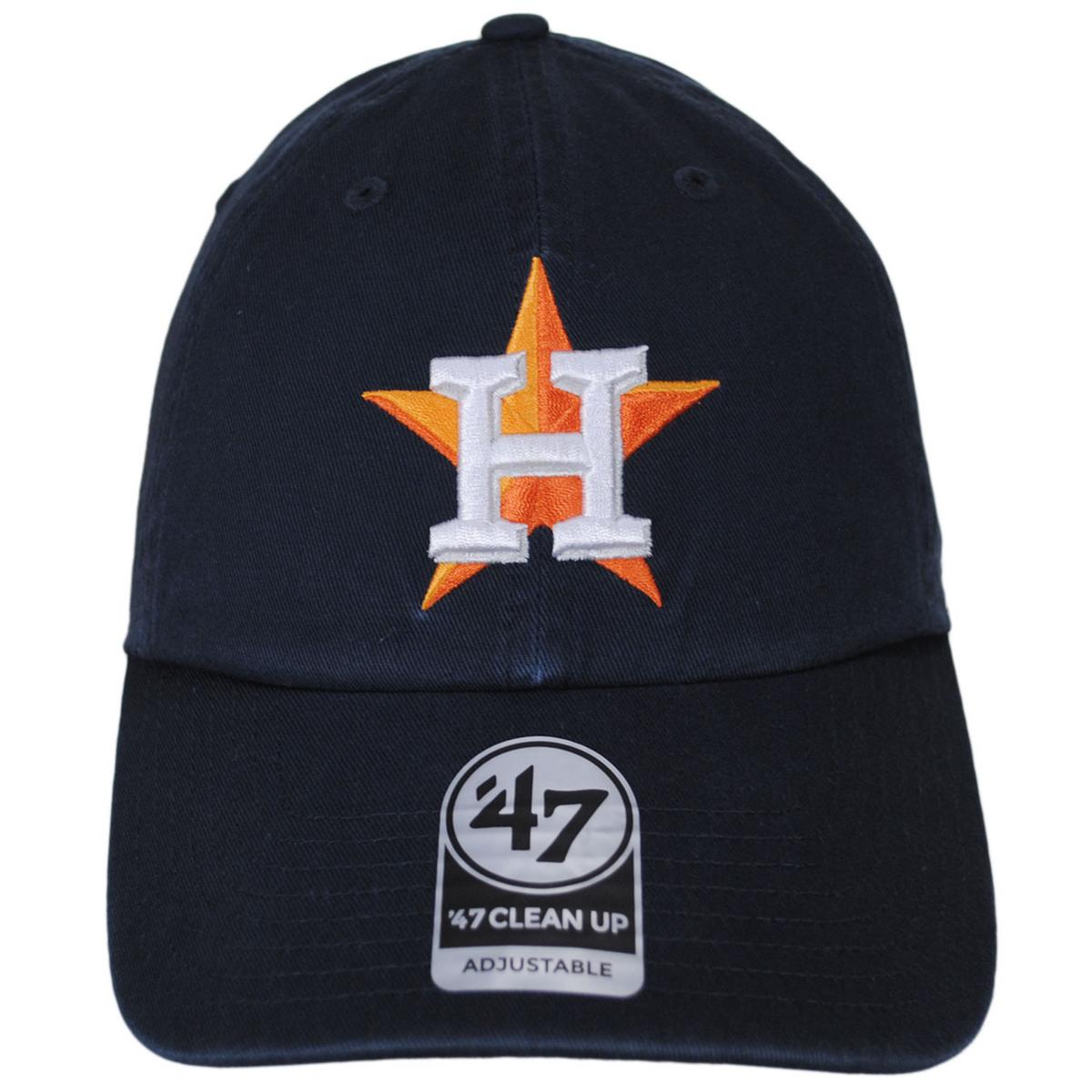 47 Brand | Houston Astros MLB Clean Up Strapback Baseball Cap Dad Hat | 203411 | front | NAVY