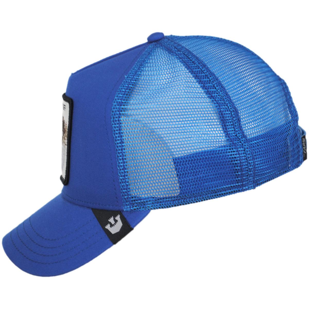 Goorin Bros | Puff Mesh Trucker Snapback Baseball Cap | 200446 | profile | BLUE