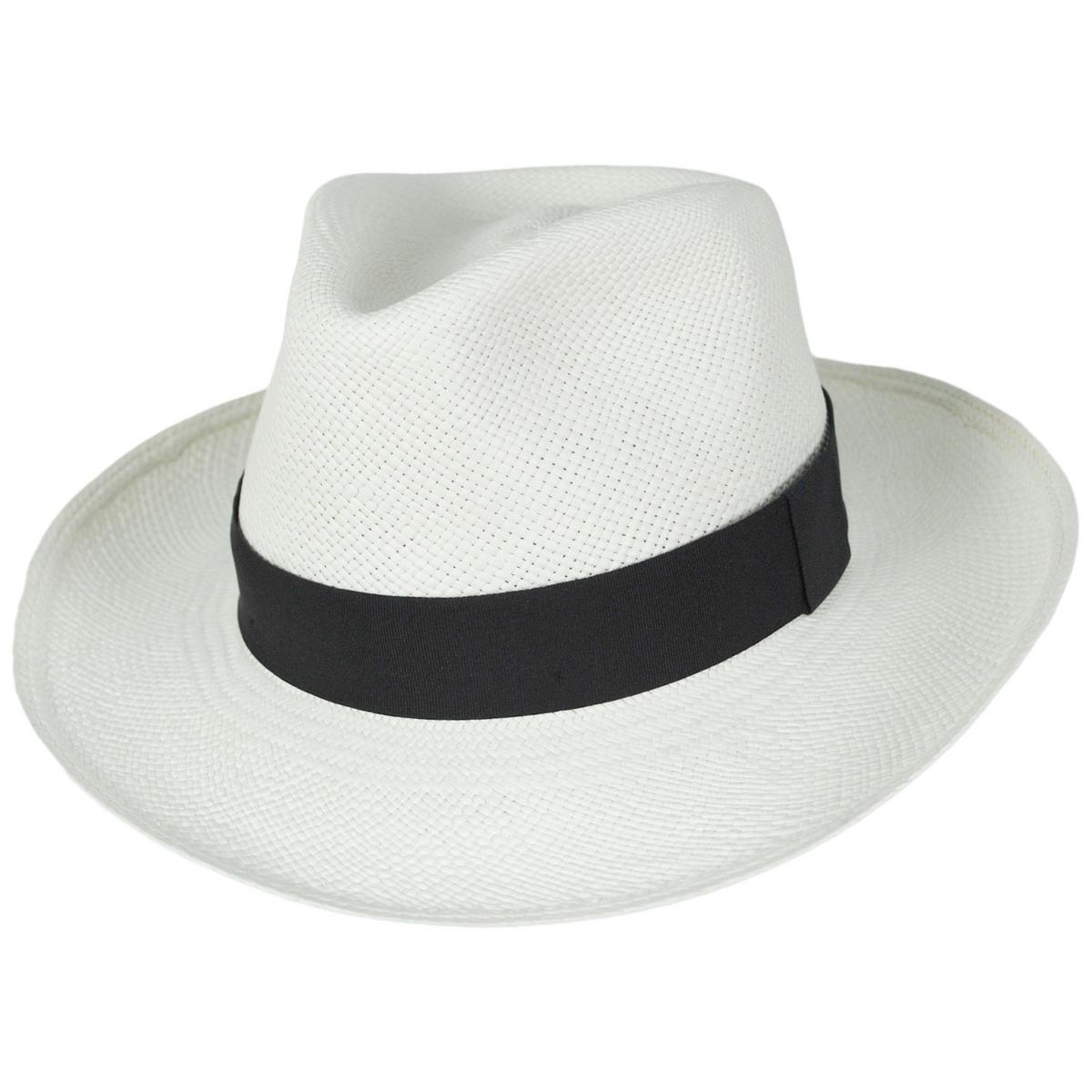 Bigalli | Puerto Bahia Panama Straw Fedora Hat | 129243 | lead | WHITE