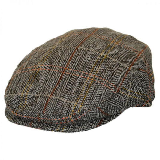 Jaxon Hats | Kid's Tweed Wool Blend Ivy Cap | 512102 | lead | BROWN/GREY