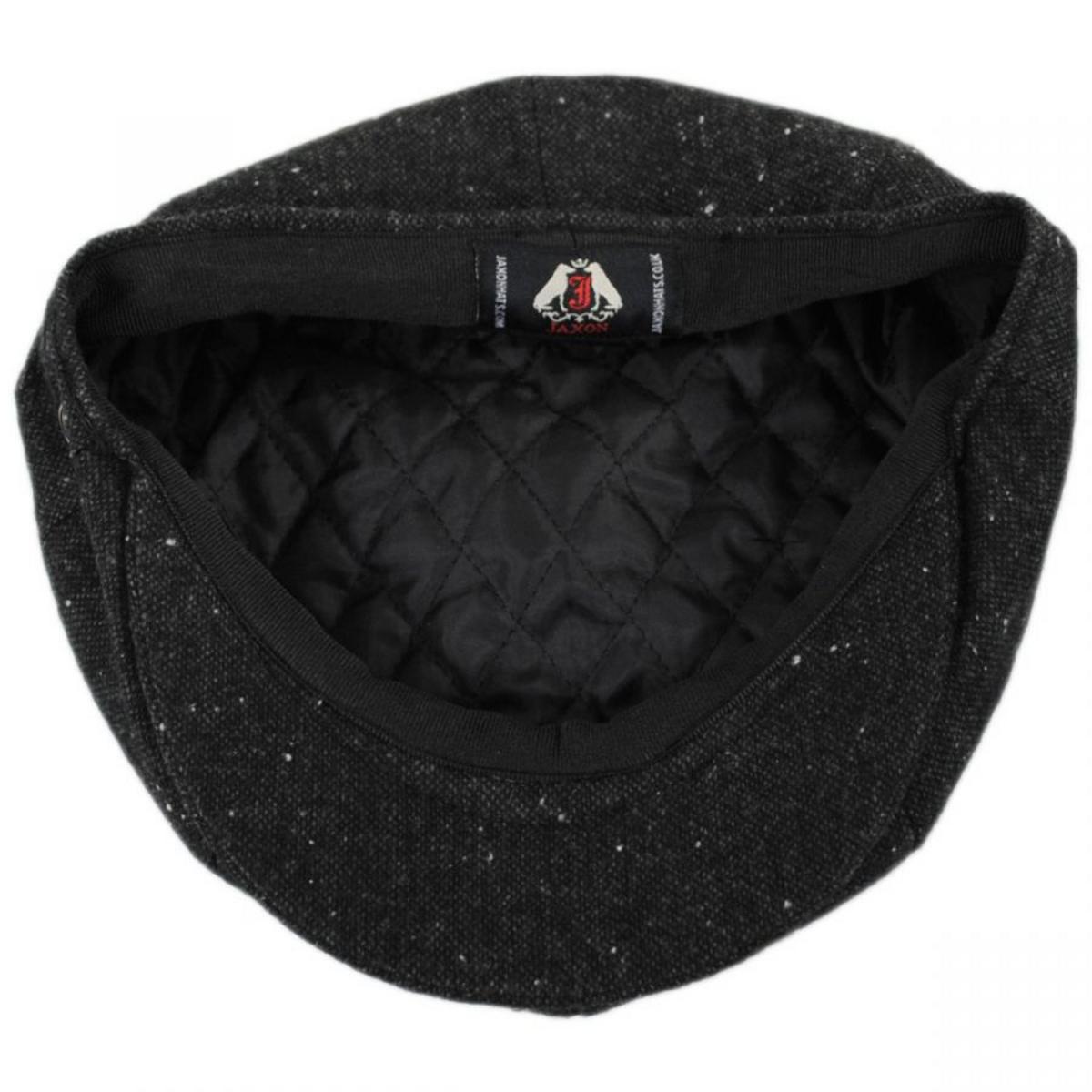 Jaxon Hats | Sazerac Tweed Wool Blend Newsboy Cap | 167565 | under | DARK GREY