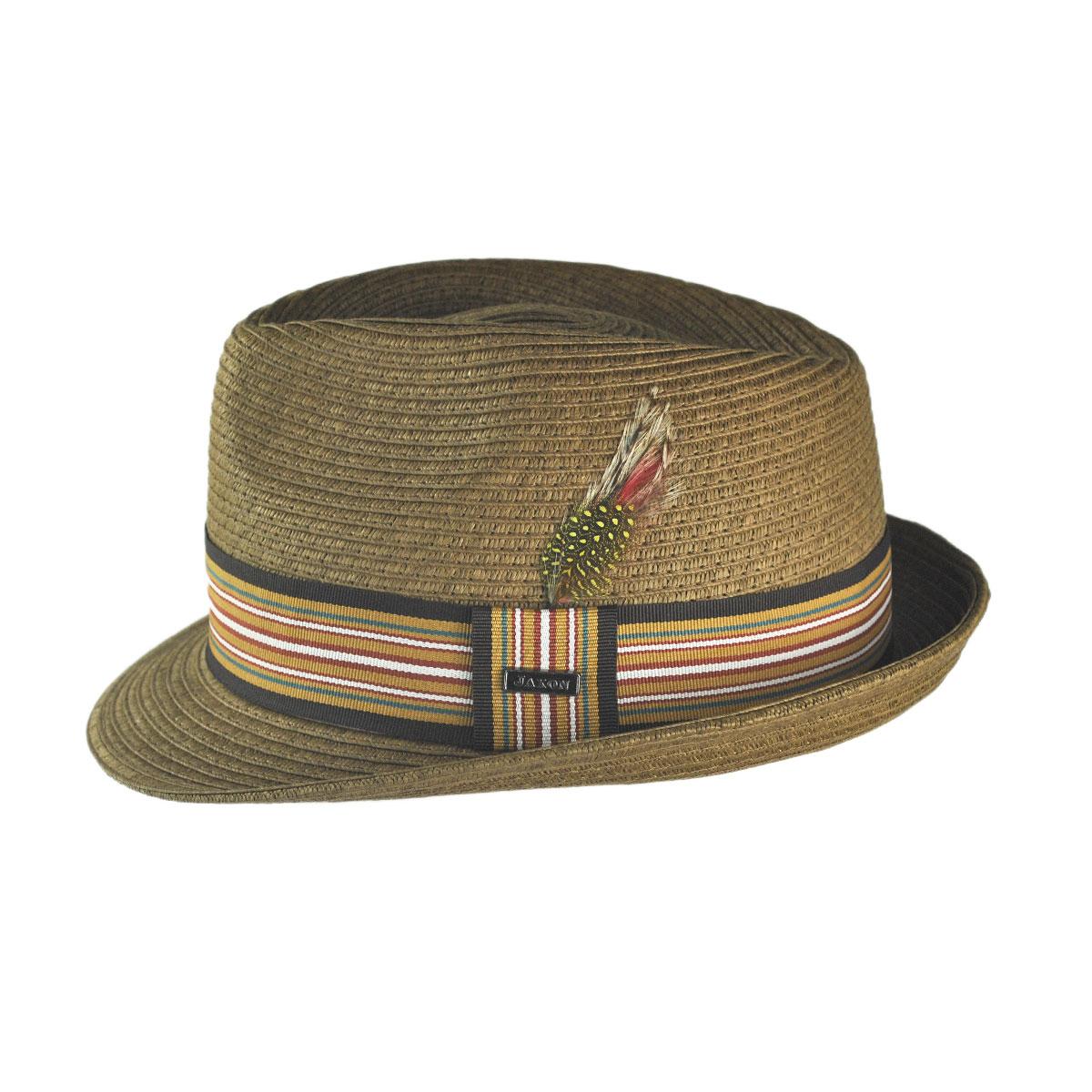 Jaxon Hats | Wholesale Ridley Toyo Straw Trilby Fedora Hat B2B Pre-Pack | B2B129000 | profile | CHESTNUT