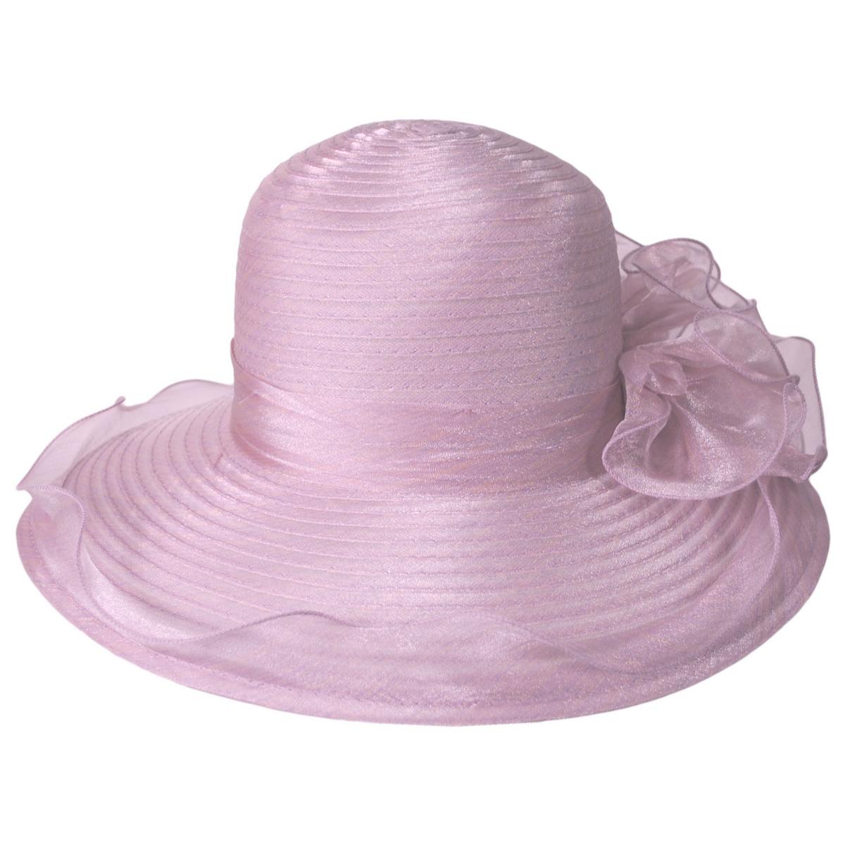 San Diego Hat Company | Organza Mesh Lampshade Dress Hat | 121050 | front | LAVENDER
