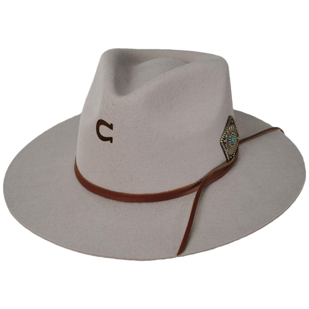 Charlie 1 Horse | Lone Butte Wool Felt Fedora Hat | 124795 | lead | SILVER BELLY