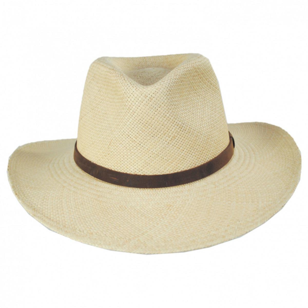 Jaxon Hats | MJ Panama Straw Outback Hat | 126417 | front | NATURAL