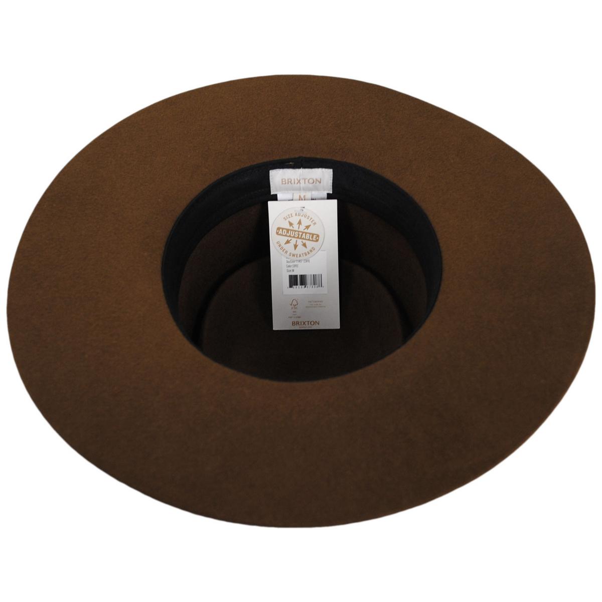BRIXTON HATS | Vale Wool Felt Gaucho Hat | 123901BCB | under | COFFEE