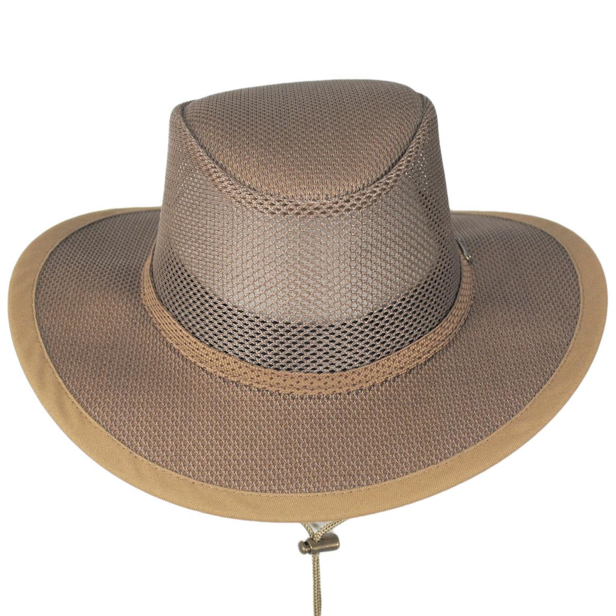 Scala | Mesh Covered Safari Hat | 400202 | front | BEAVER