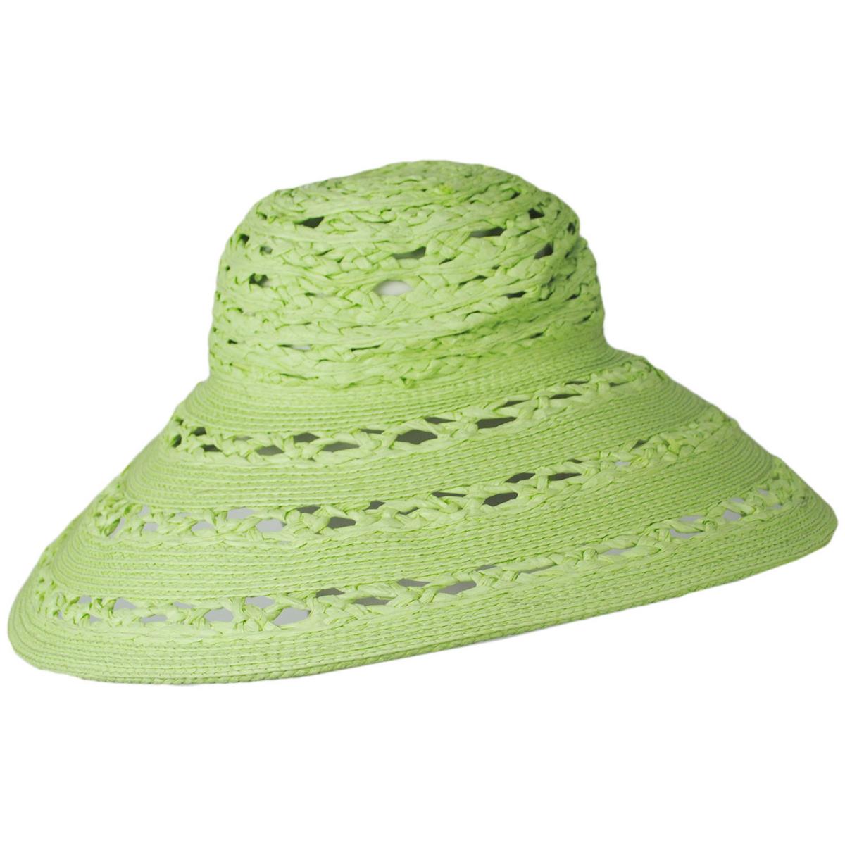 San Diego Hat Company | Sierra Toyo Straw Lampshade Sun Hat | 103690 | profile | LIME
