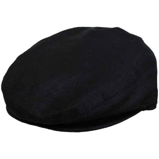 Jaxon Hats | Baby Linen and Cotton Ivy Cap | 512105 | lead | BLACK