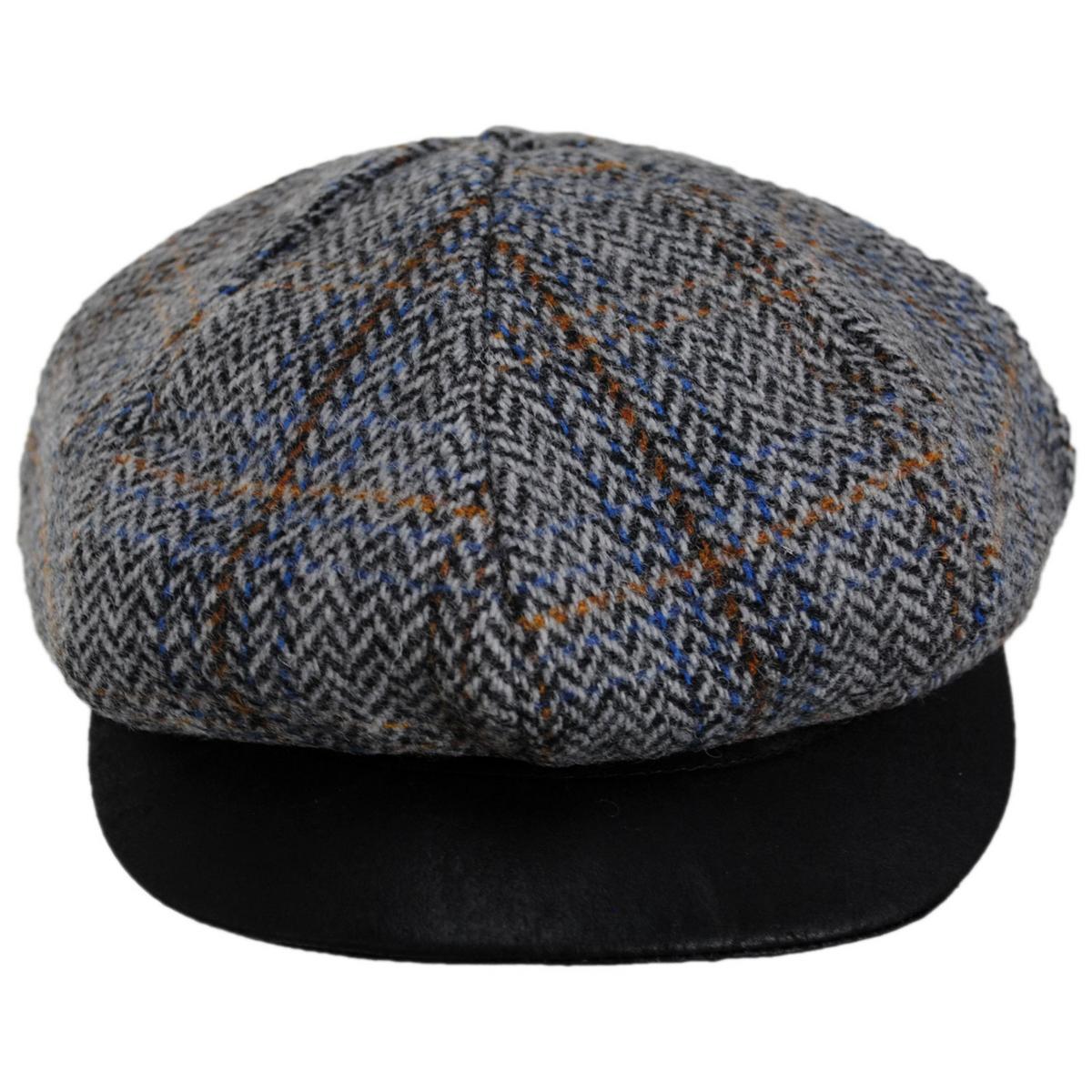 Scala | Finnbar Wool Blend Tweed Newsboy Cap | 160172 | front | GREY