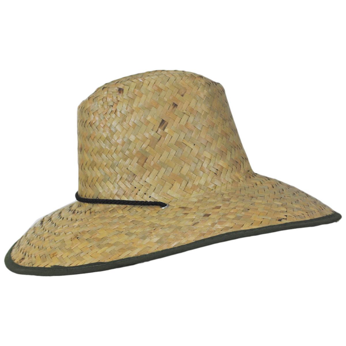 Peter Grimm | Kenny Solid Straw Lifeguard Hat | 127215 | profile | OLIVE