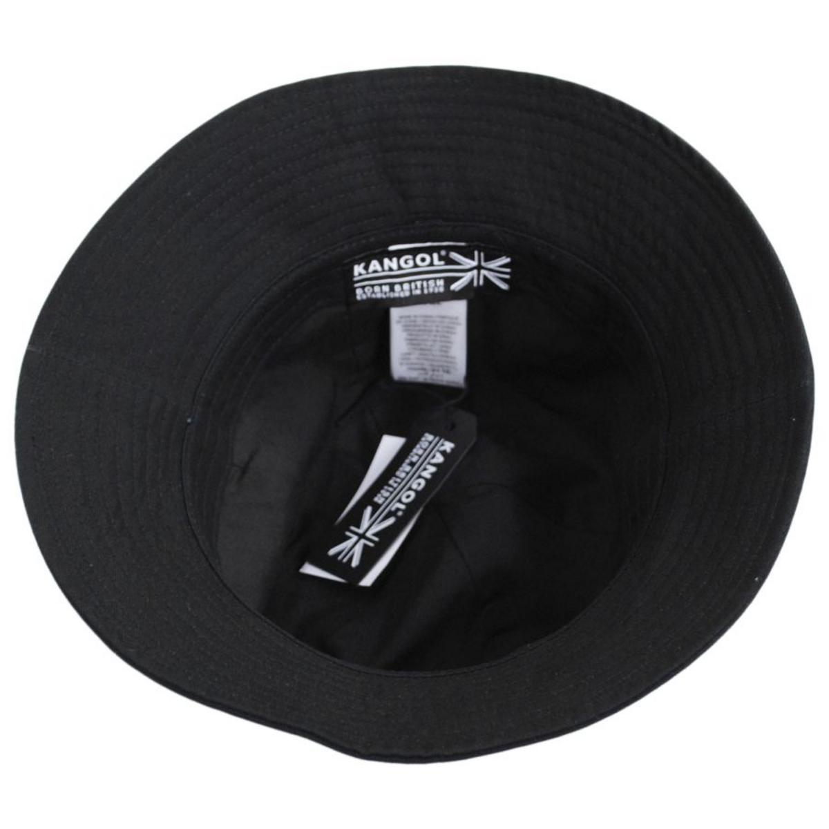 Kangol | Washed Cotton Casual Bucket Hat | 185804 | under | BLACK