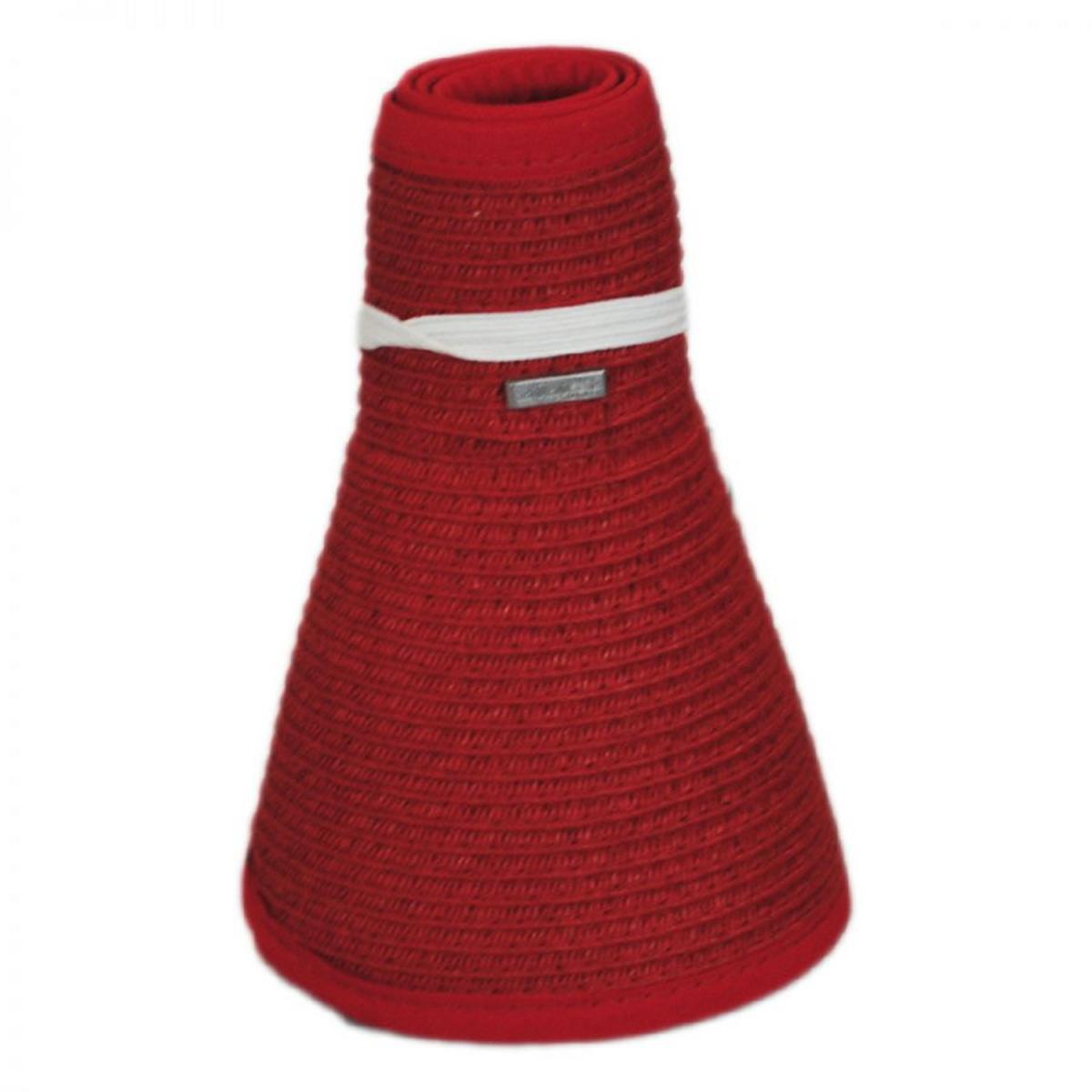 San Diego Hat Company | Roll Up Toyo Straw Visor | 197300 | profile | RED