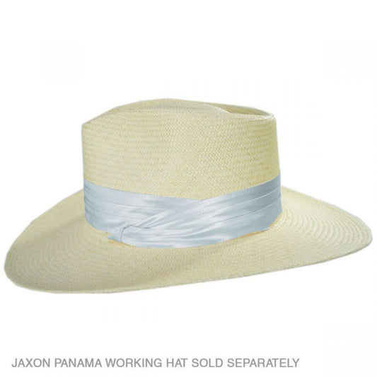 Capas Headwear | 3-Pleat Satin Puggaree Hat Band | 602013 | front | SILVER