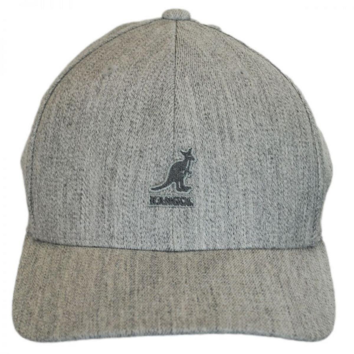 Kangol | Logo Wool Flexfit Fitted Baseball Cap | 201104 | front | FLANNEL