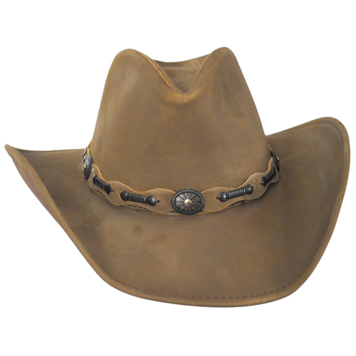 Stetson | Roxbury Leather Western Hat | 141000 | front | RUST