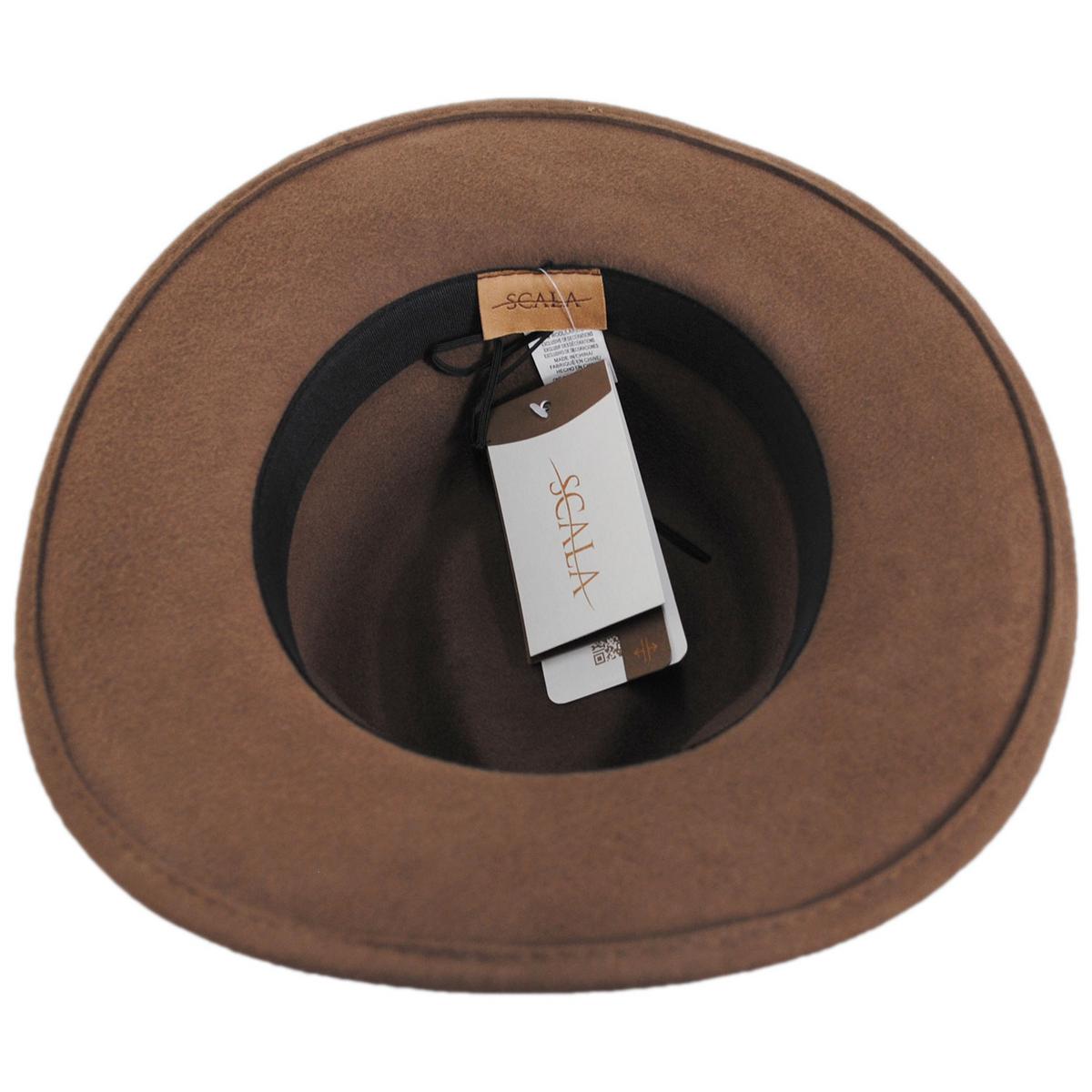 Scala | Desmonda Wool Felt Outback Hat | 123443 | under | MINK