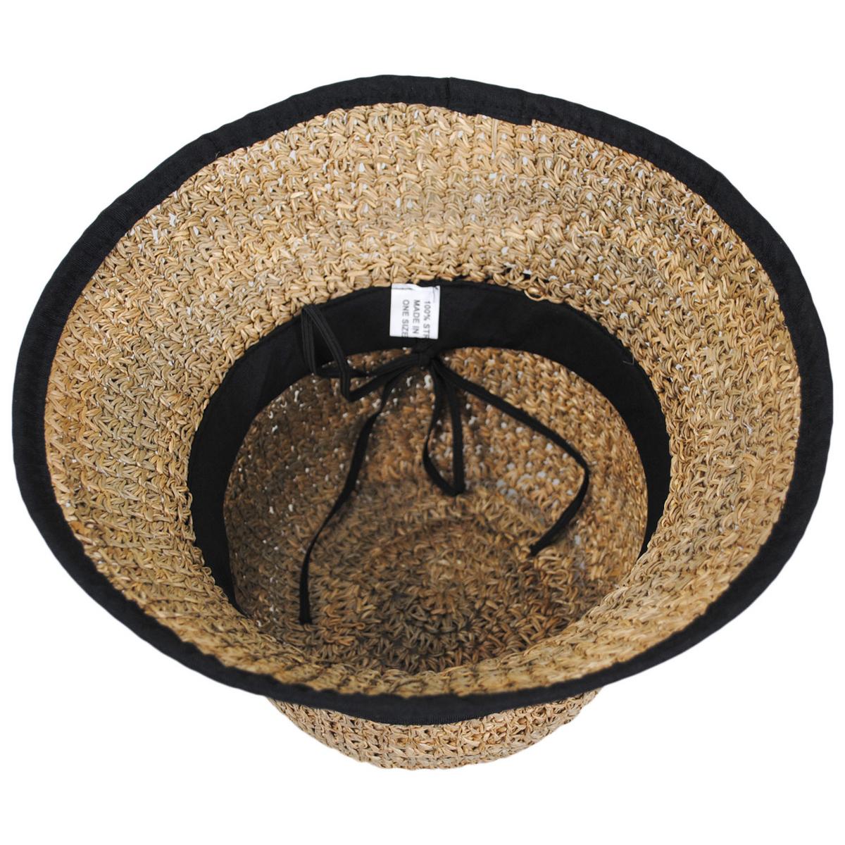 Jeanne Simmons | Crochet Seagrass Cloche Hat | 101764 | under | SEAGRASS