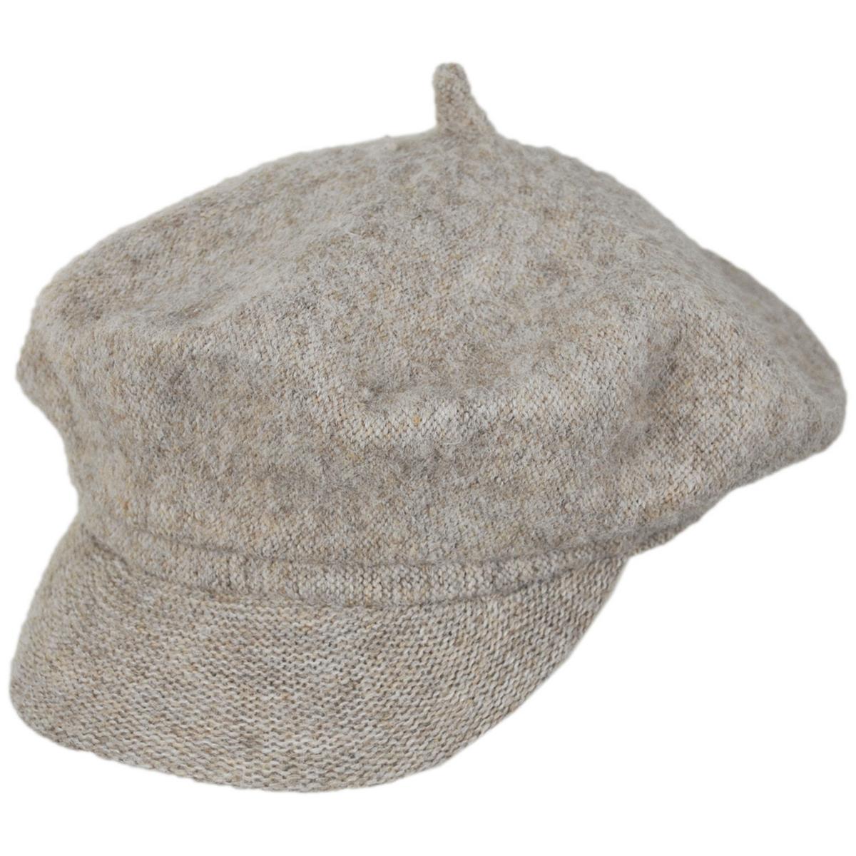 San Diego Hat Company | Early Fog Faux Angora Baker Boy Cap | 108938 | lead | BEIGE