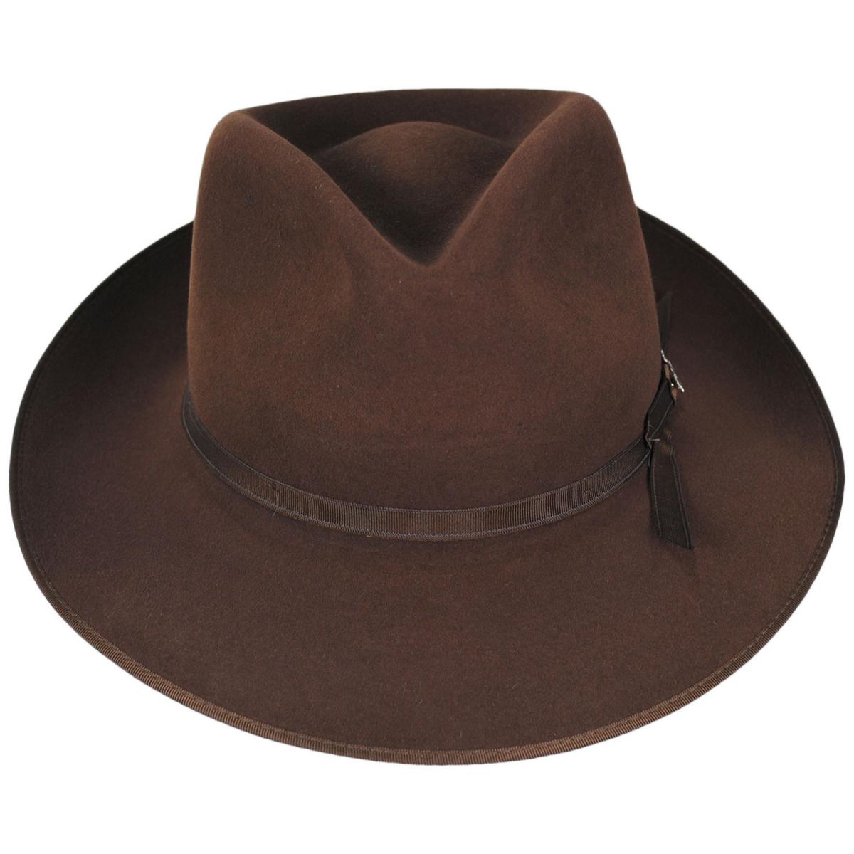 Stetson | Stratoliner Fur Felt Fedora Hat | 130617 | front | WALNUT