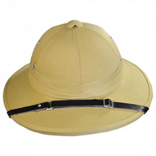Village Hat Shop | French Pith Helmet | 155800 | front | KHAKI