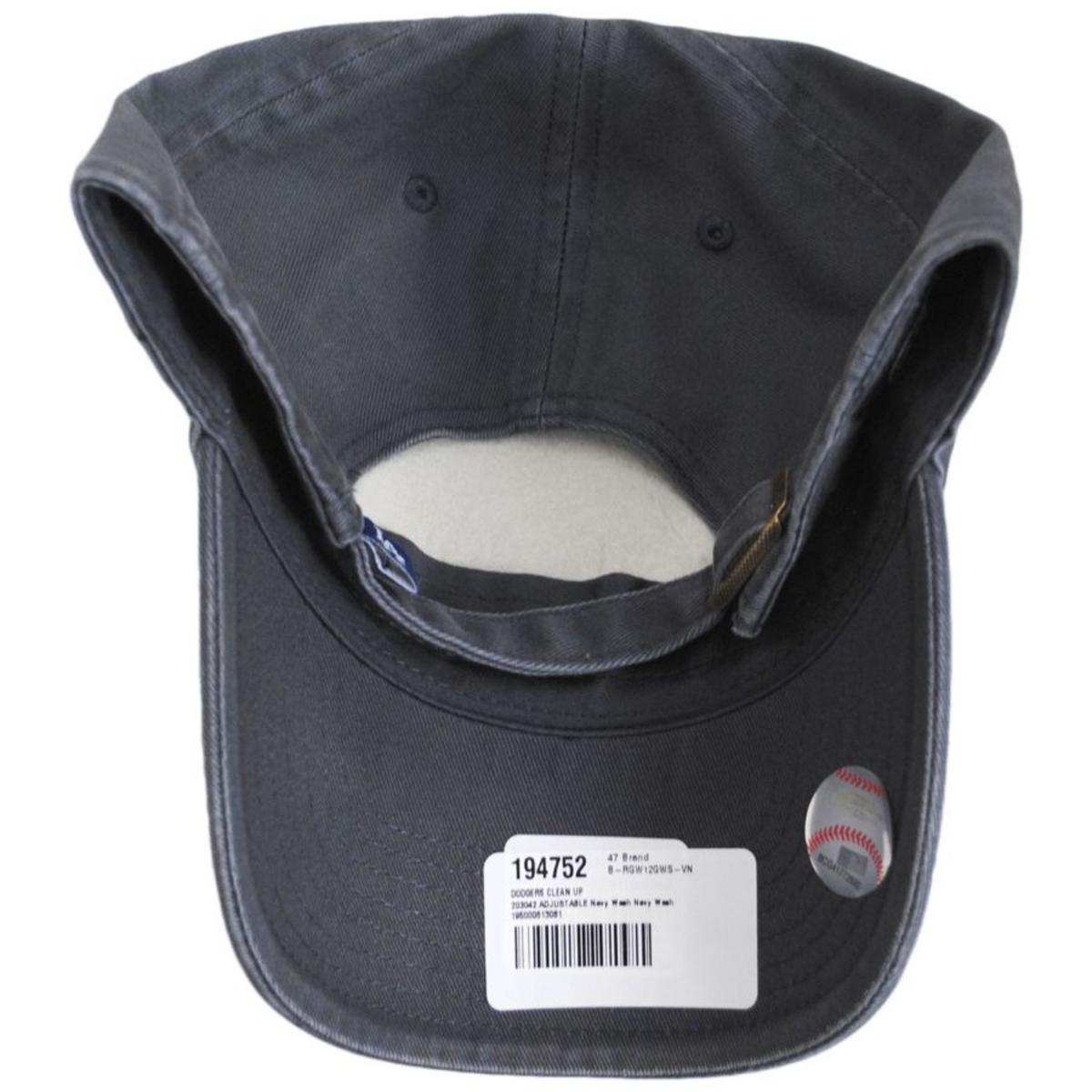 47 Brand | Los Angeles Dodgers MLB Clean Up Strapback Baseball Cap Dad Hat | 203042 | under | NAVY WASH