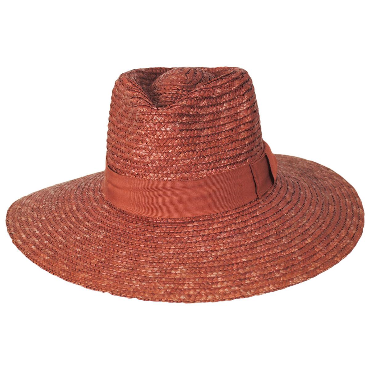 Joanna Wheat Straw Fedora Hat - Phoenix Orange
