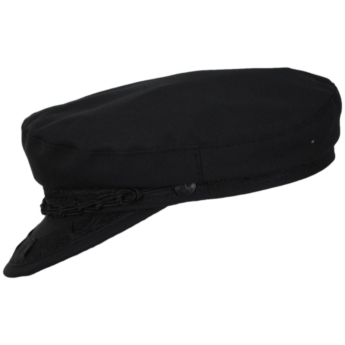 Scala | Cotton Greek Fisherman's Cap | 180018 | profile | BLACK