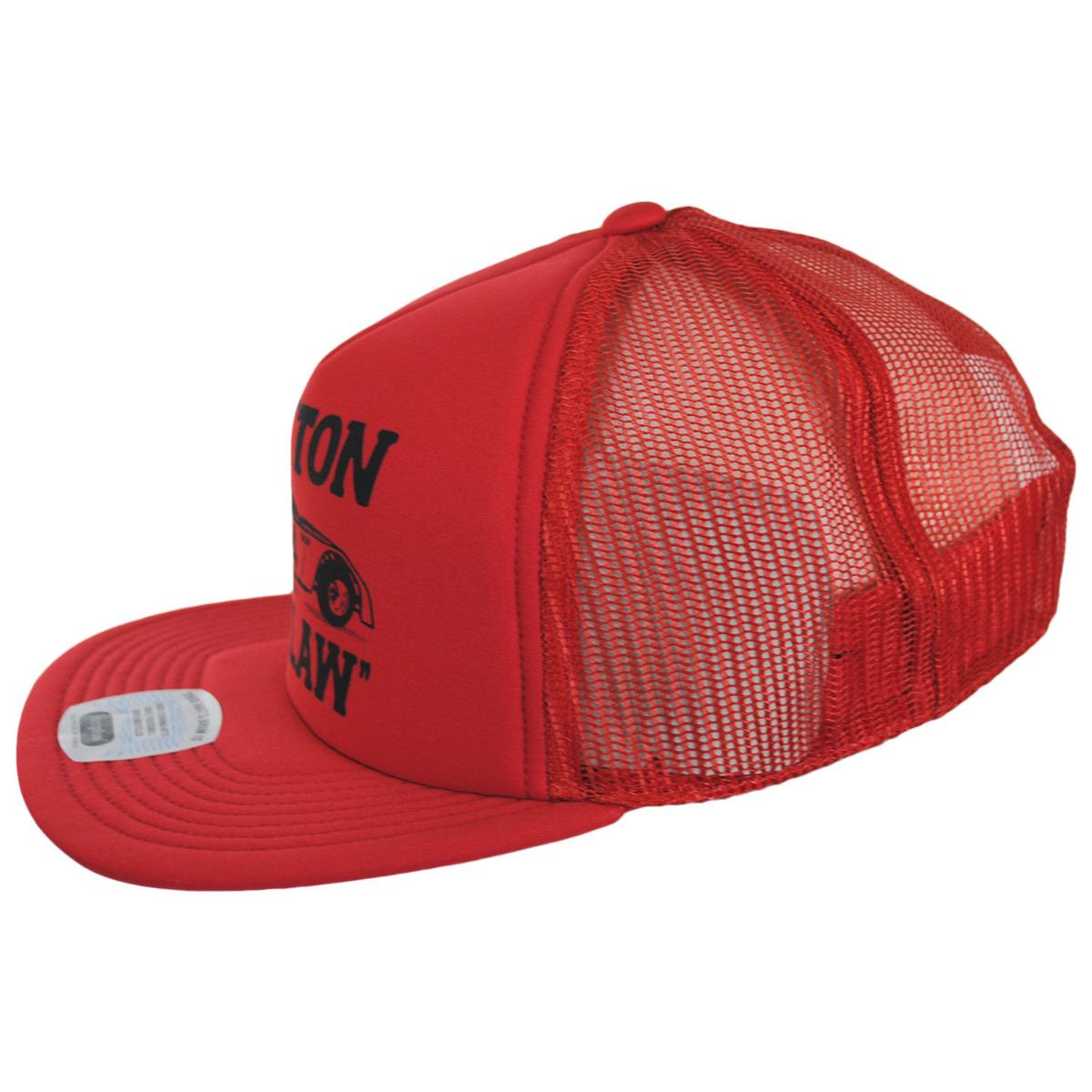 BRIXTON HATS | Outlaw MP NetPlus Foam Mesh Snapback Trucker Baseball Cap | 201868 | profile | RED/RED
