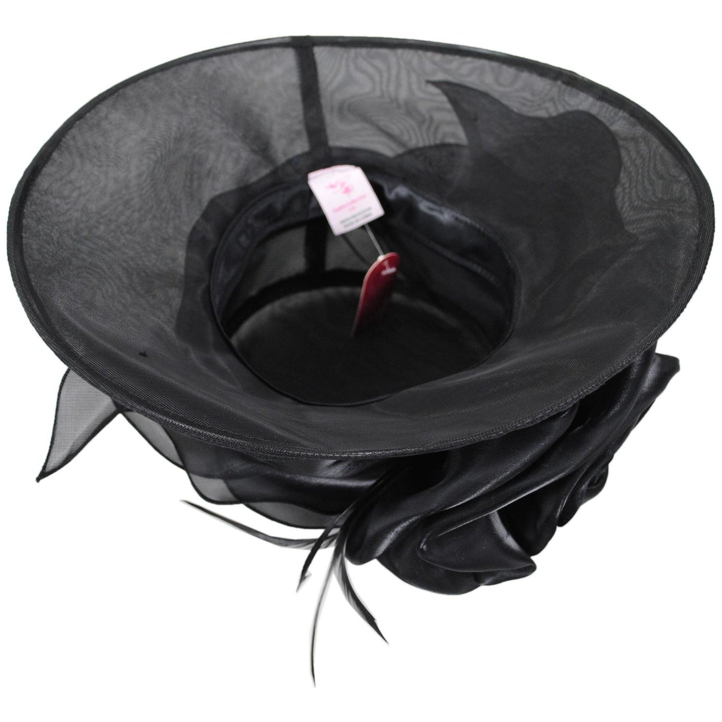 Sophia | Grand Rose Organza Dress Hat | 122963 | under | BLACK