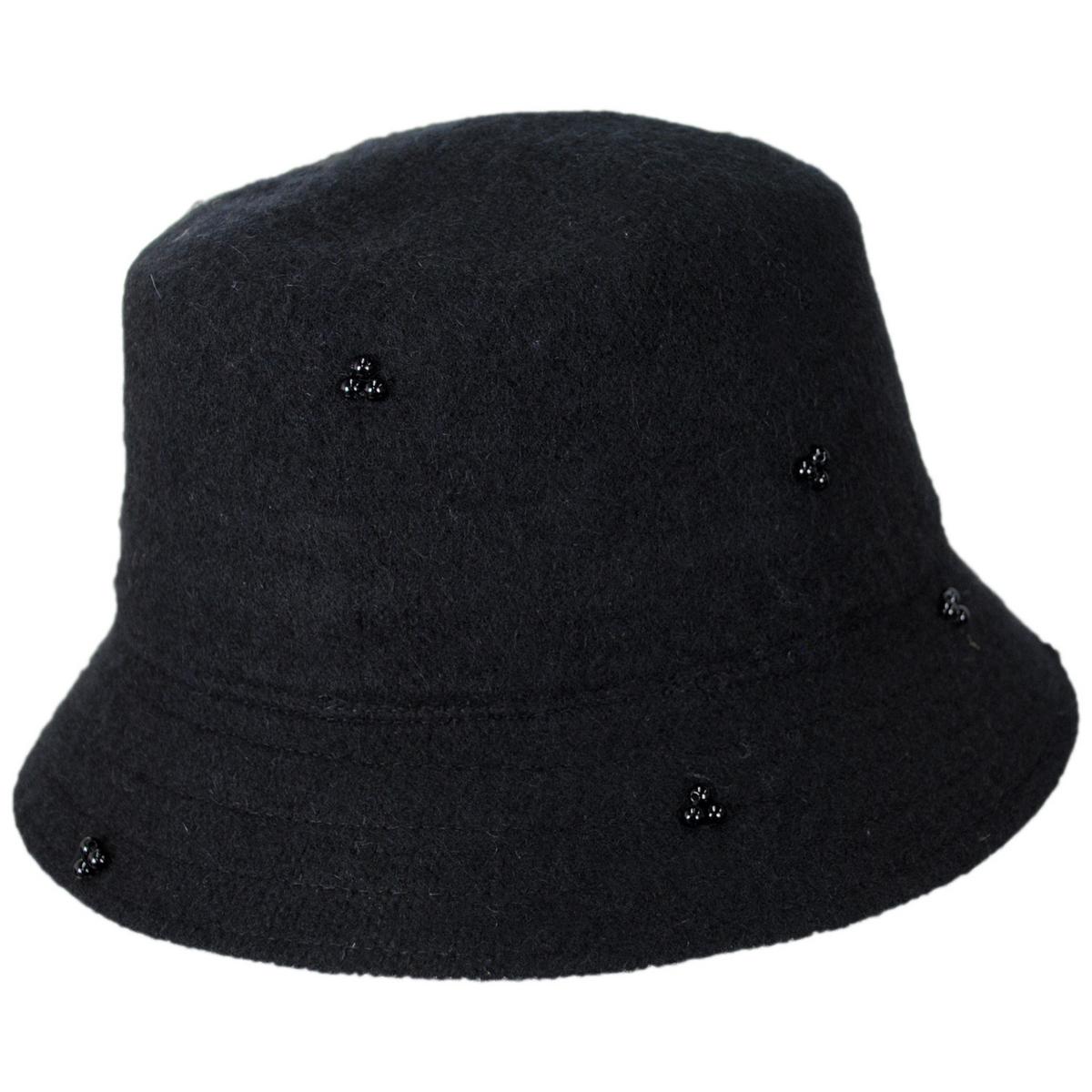 San Diego Hat Company | Glam Wool Knit Bucket Hat | 108654 | profile | BLACK