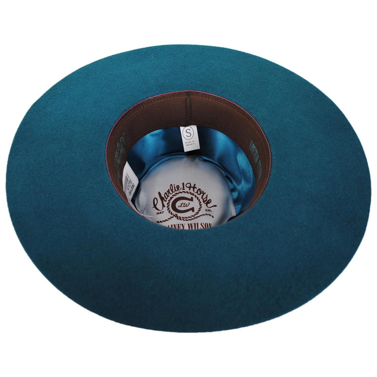 Charlie 1 Horse | Lainey Wilson Bayou Belle Wool Felt Fedora Hat | 124961 | under | TEAL