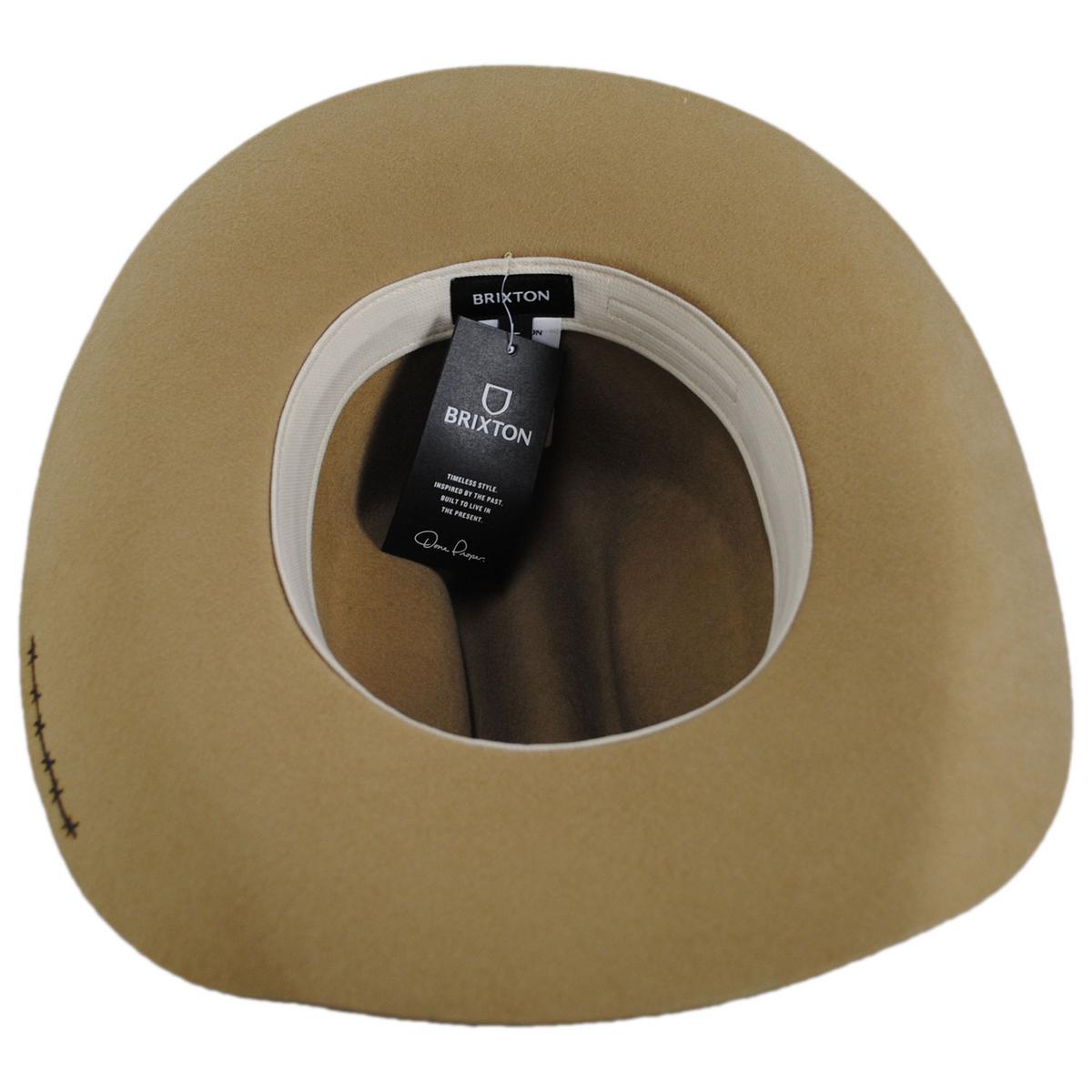 BRIXTON HATS | Laredo Branded Wool Felt Cowboy Hat | 135667 | under | ANTIQUE BRONZE