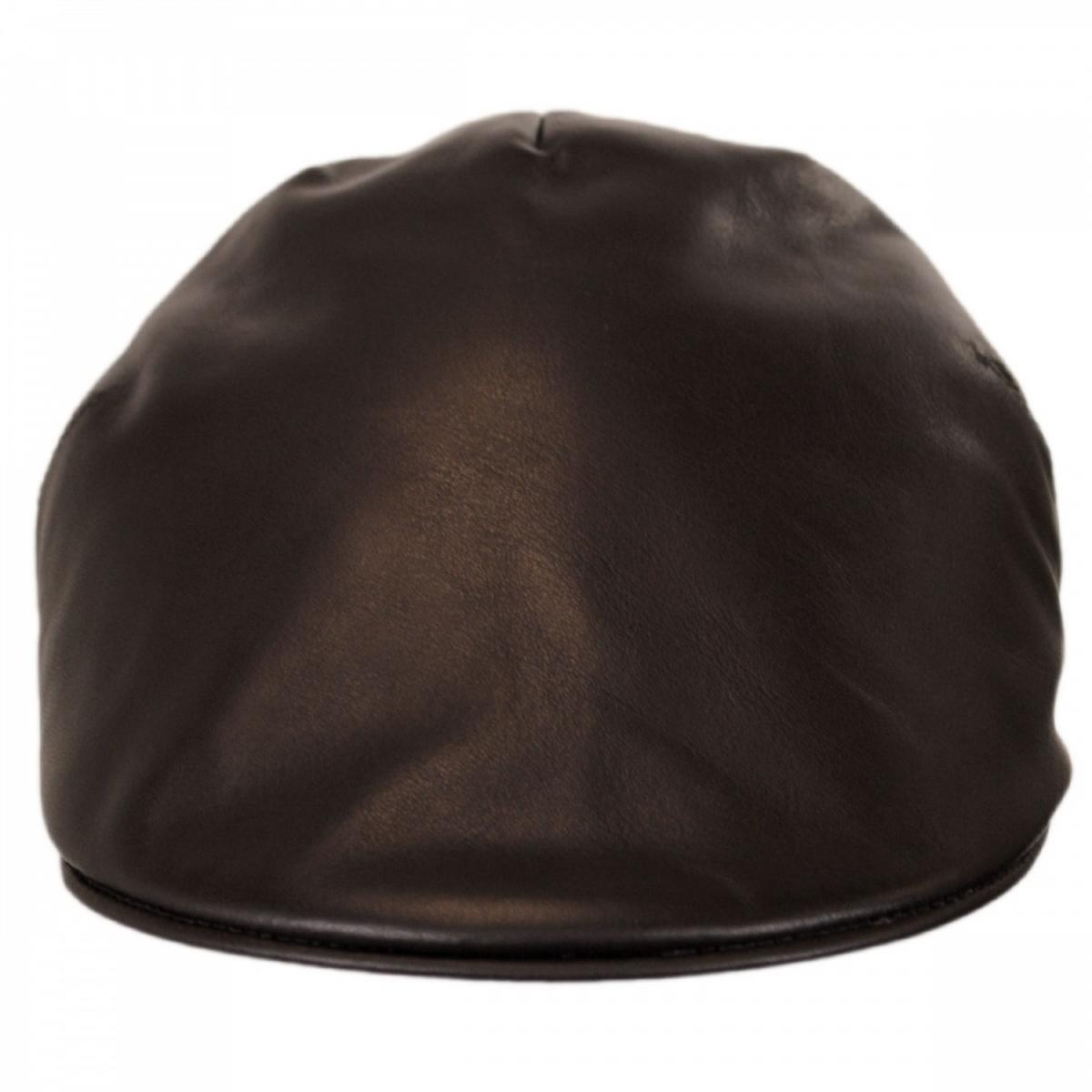 Stefeno Hats | Lambskin Luxe Ascot Cap | 171503 | front | BROWN