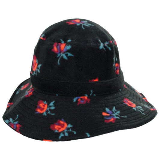 BRIXTON HATS | Dylan Floral Polar Fleece Bucket Hat - FINAL SALE | 185532BF | front | ROSES