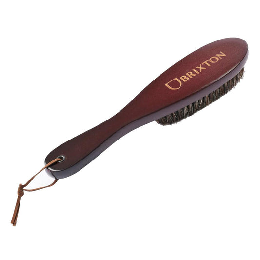 BRIXTON HATS | Wood and Horsehair Hat Brush | 603250 | top | BLACK