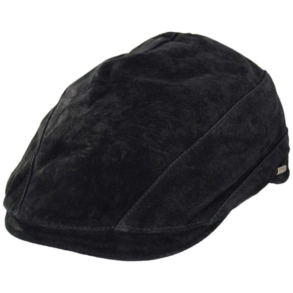 Stetson | Leven Suede Ivy Cap | 160184 | lead | BLACK