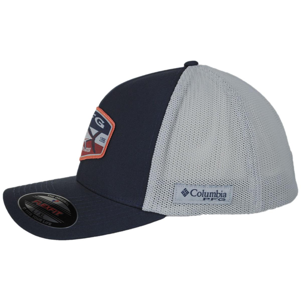 Columbia Sportswear | PFG Patch Mesh Flexfit Fitted Baseball Cap | 400087 | profile | NOCTURNAL