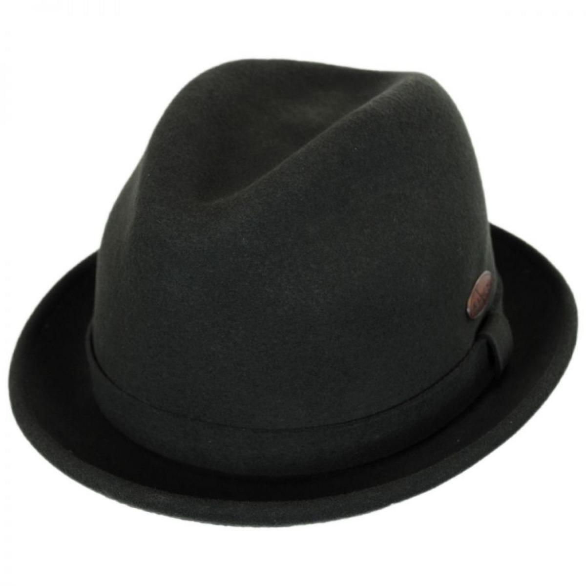 Kangol | Wool LiteFelt Player Fedora Hat | 130197 | lead | FORRESTER