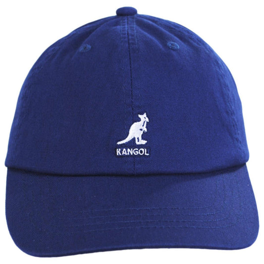 Kangol | Washed Cotton Strapback Baseball Cap Dad Hat - Starry Blue | 201173SS24 | front | STARRY BLUE