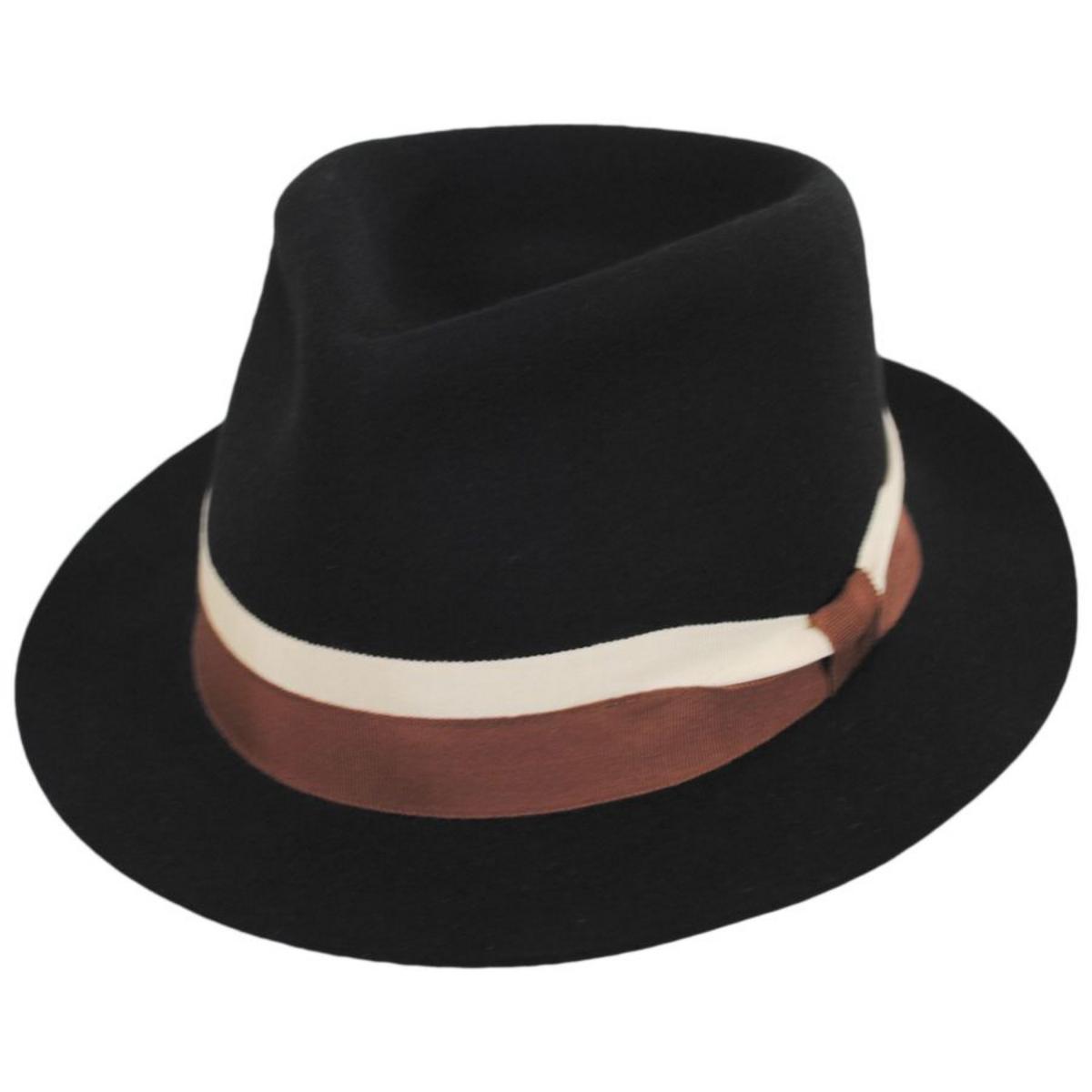 Goorin Bros | Wheeler Wool Felt Fedora Hat | 135519 | lead | BLACK